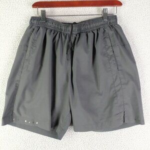 Saxx Shorts Mens Small Gray Lined Athletic Drawstring Elastic Waist Performance